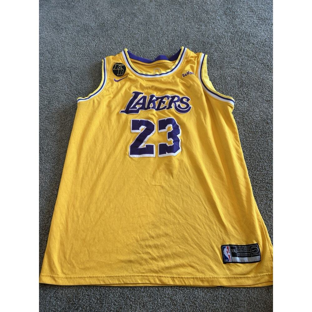Nike Los Angeles Lakers Jersey‎ LeBron James KB24 Memorial Patch